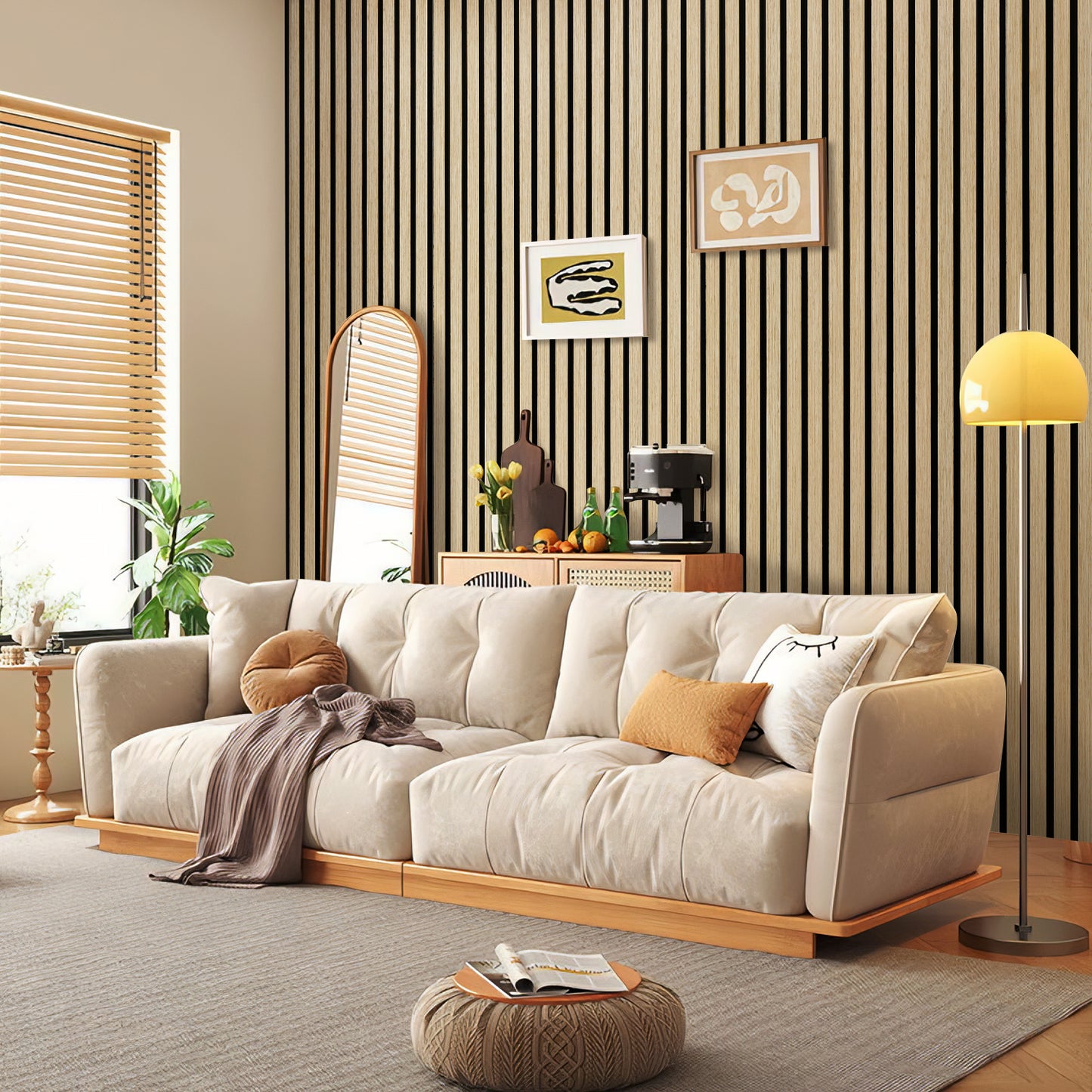 Panneau de bois acoustique