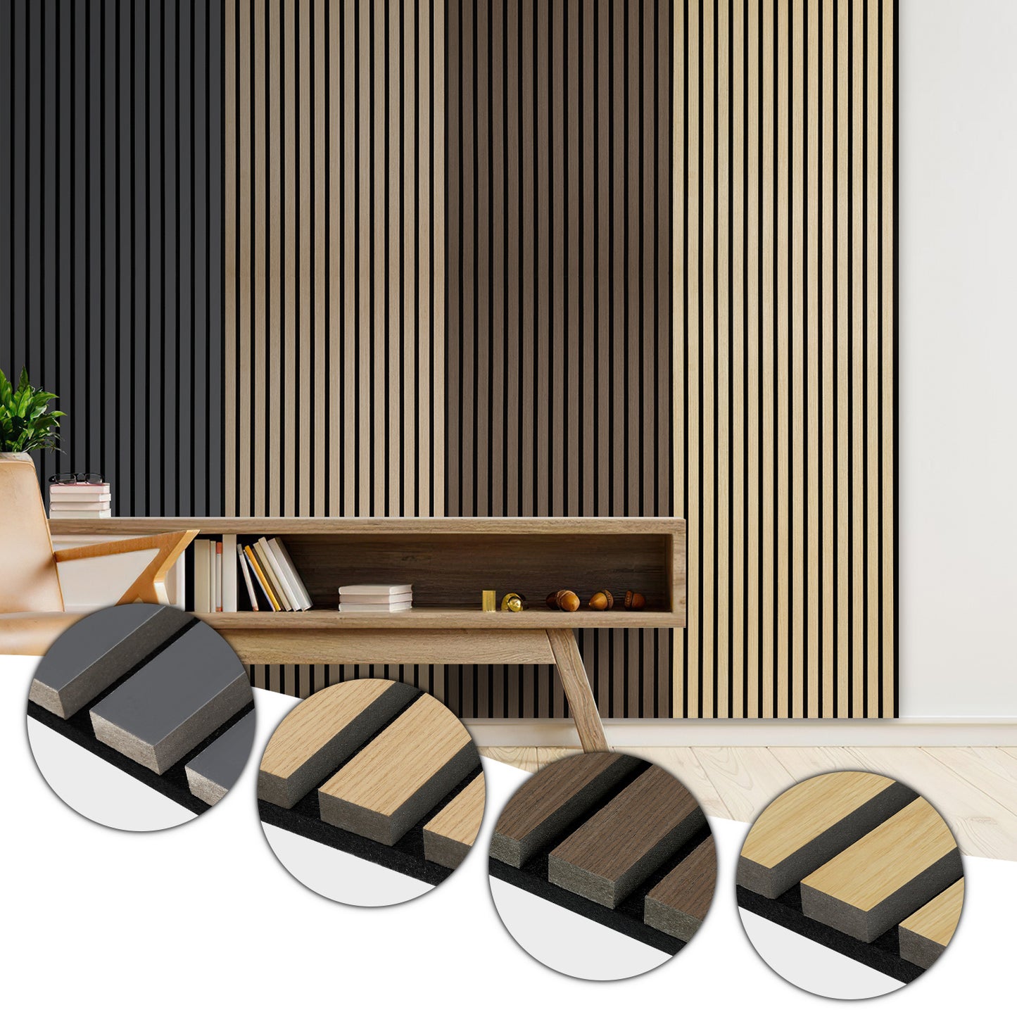Panneau de bois acoustique