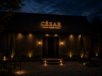 Enseigne rétro éclairer César BAR Viva Style