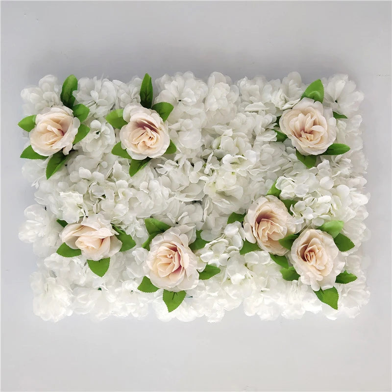 mur végétal rose