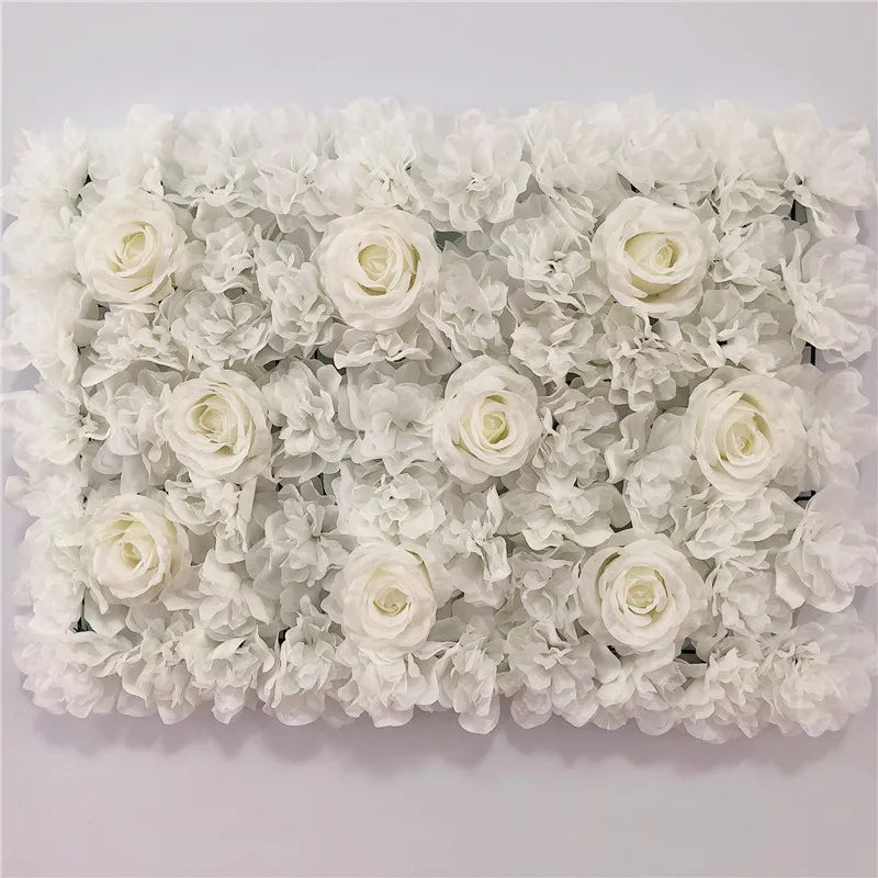 mur végétal rose