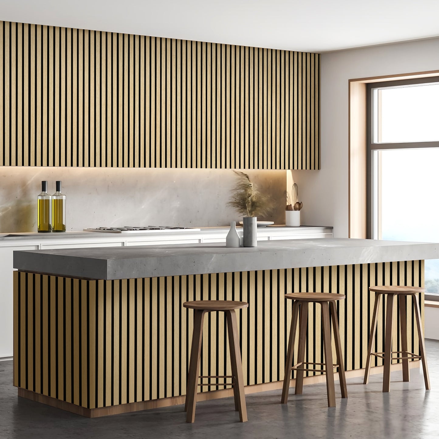 Panneau de bois acoustique