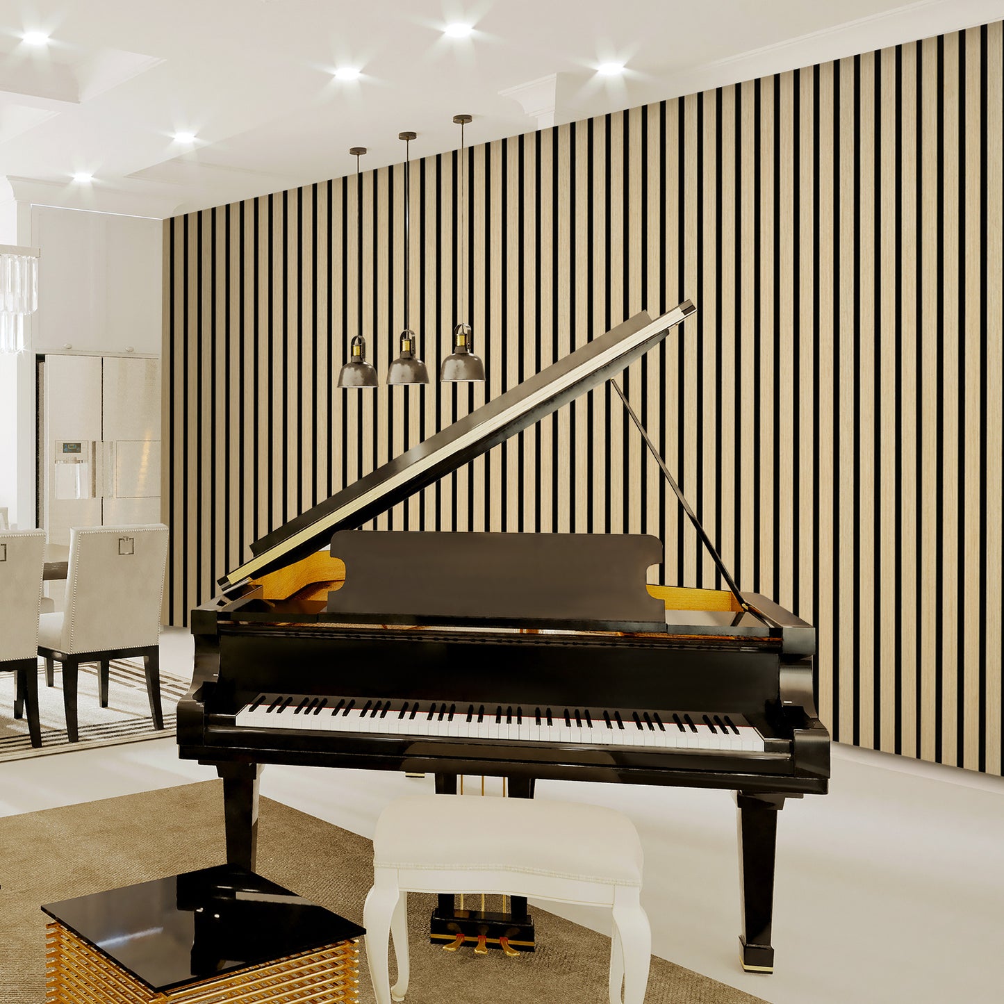 Panneau de bois acoustique