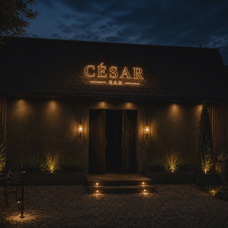 Enseigne rétro éclairer César BAR