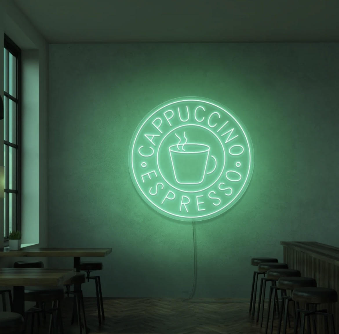 Enseigne néon Cappucino Espresso