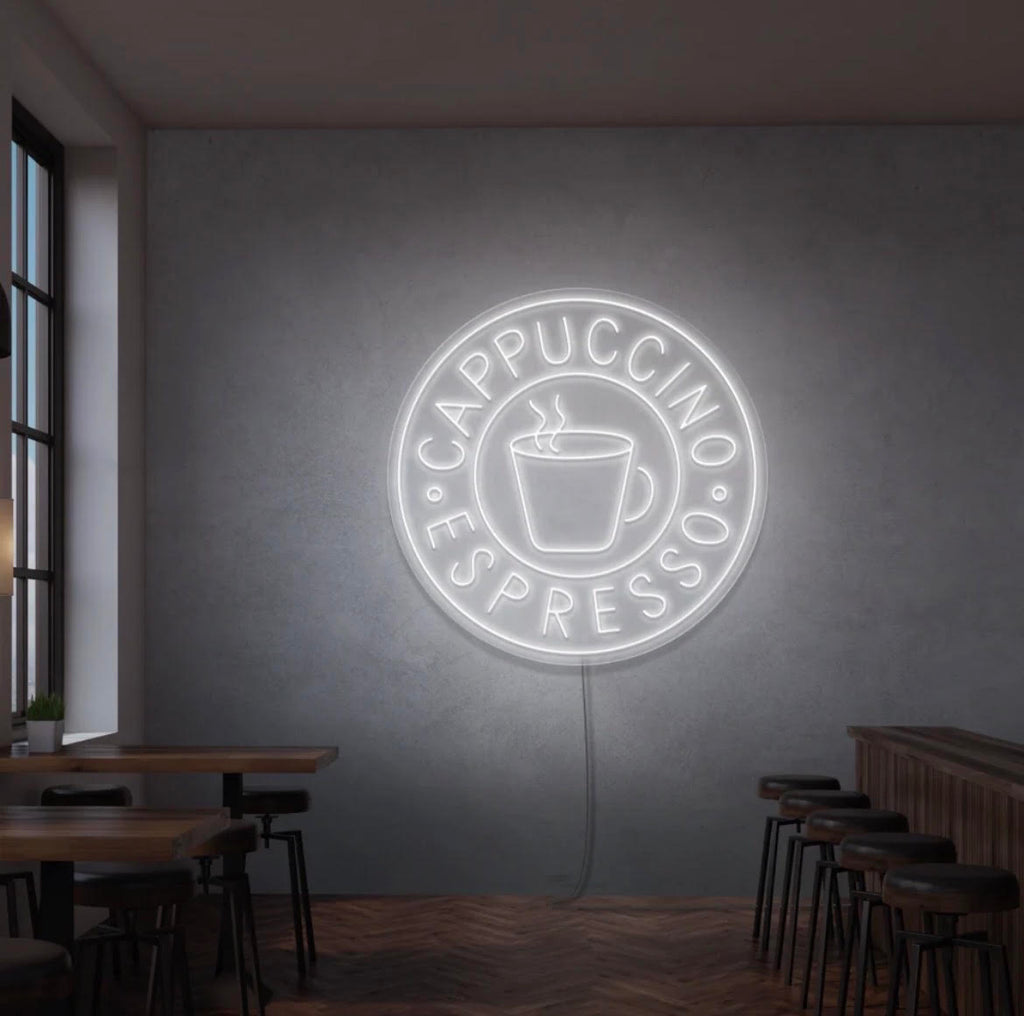 Enseigne néon Cappucino Espresso