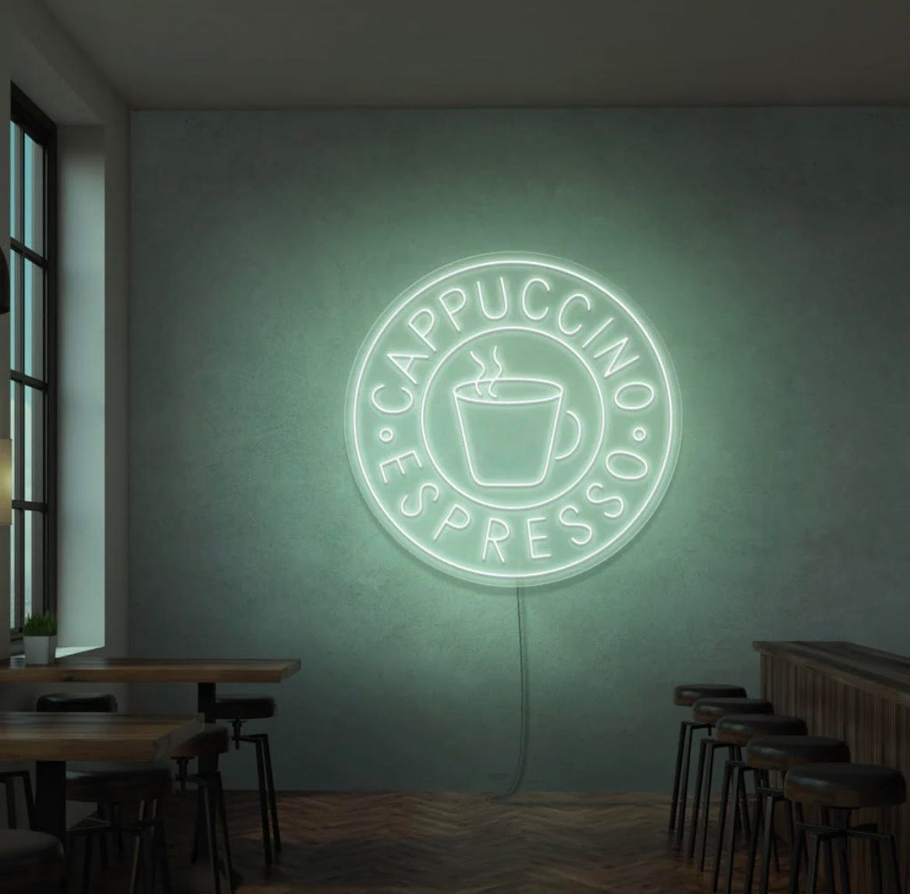 Enseigne néon Cappucino Espresso