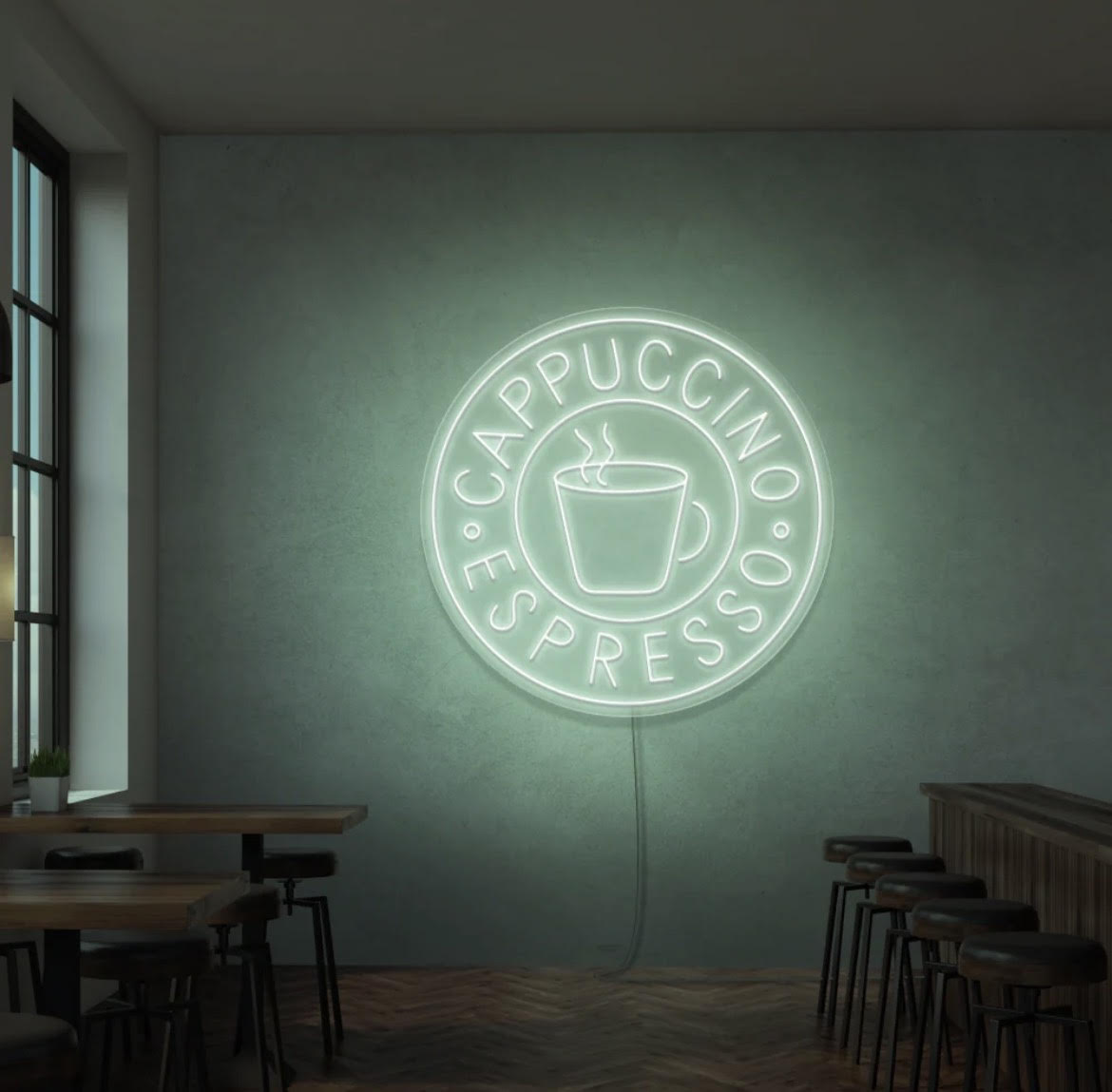 Enseigne néon Cappucino Espresso