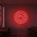 Enseigne néon Cappucino Espresso