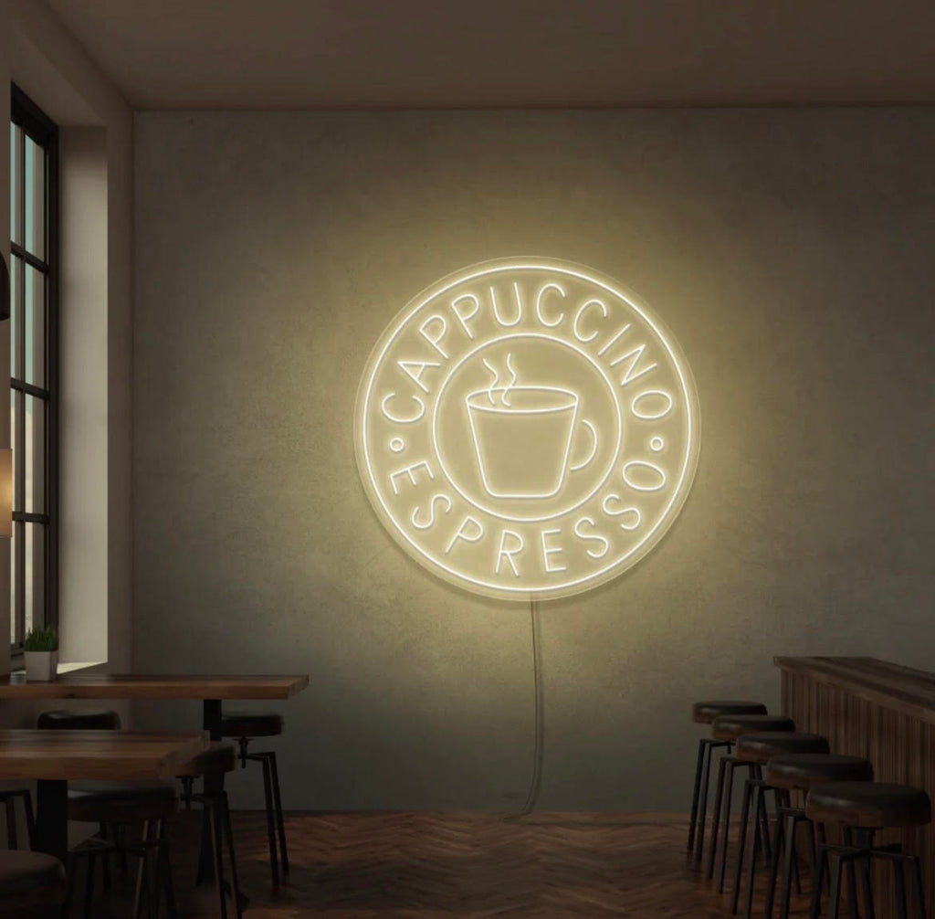 Enseigne néon Cappucino Espresso