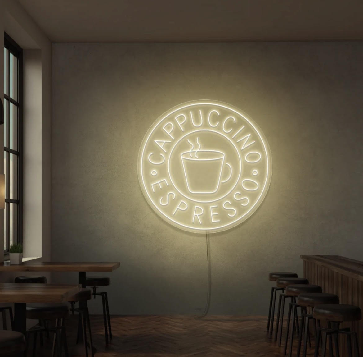 Enseigne néon Cappucino Espresso