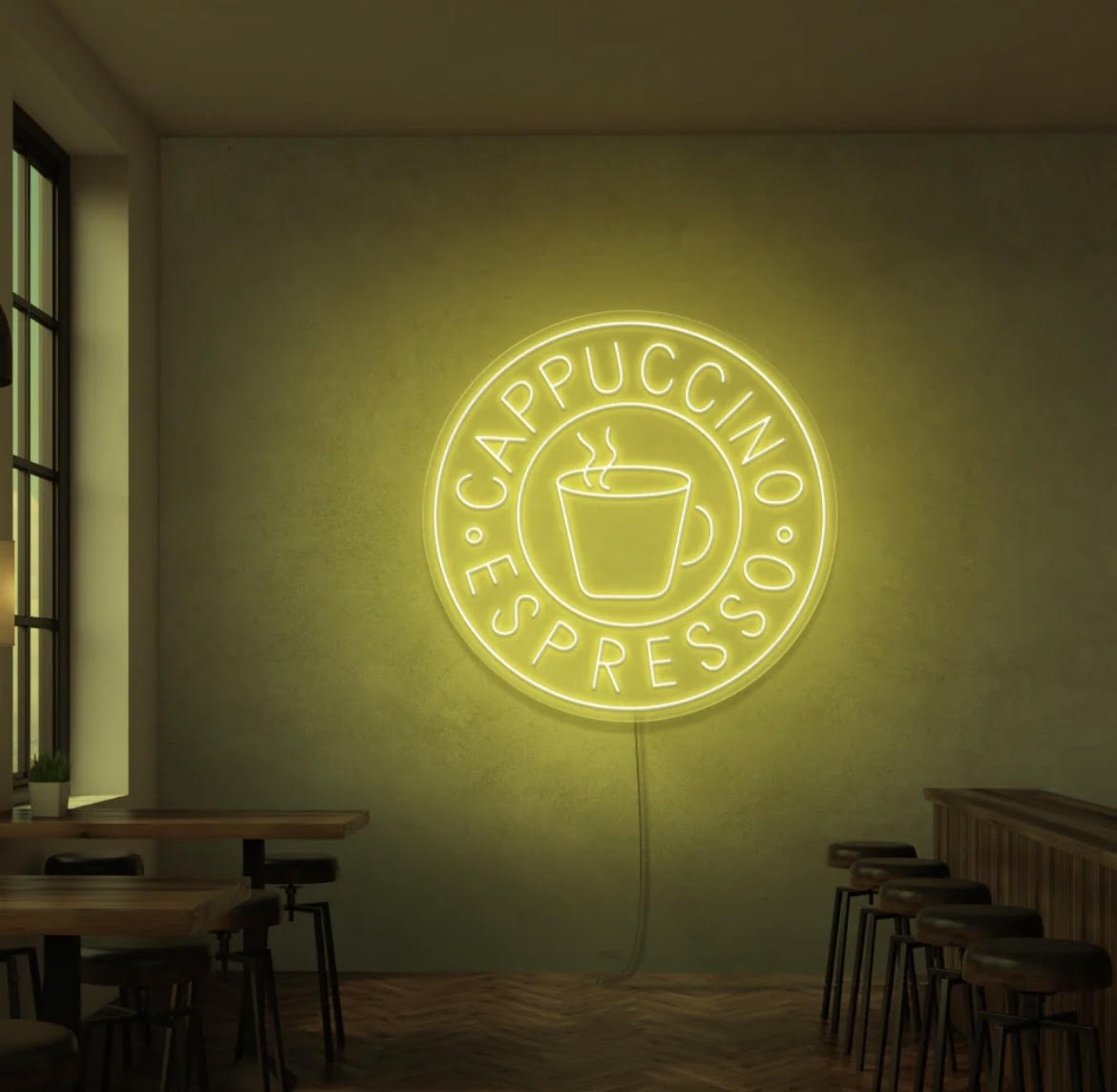 Enseigne néon Cappucino Espresso