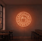 Enseigne néon Cappucino Espresso